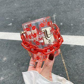 Lip Print Acrylic Crossbody Bag