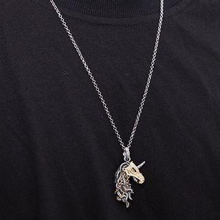 Alloy Unicorn Pendant Necklace As Shown In Figure - One Size