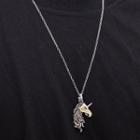 Alloy Unicorn Pendant Necklace As Shown In Figure - One Size