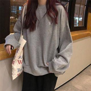Percentage Embroidered Pullover