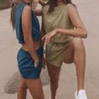 Set: Sleeveless Sweatshirt + Shorts
