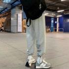 Lettering Bungee Cord Pants