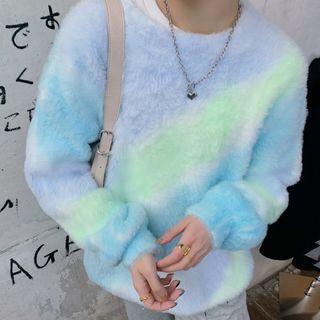 Tie Dye Fluffy Sweater