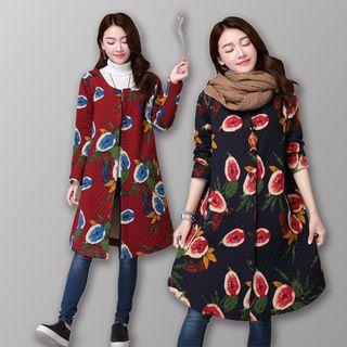 Printed Long Padded Coat