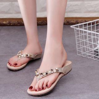 Star Embellished Flip Flops