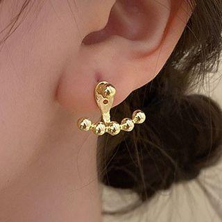 Bead Alloy Swing Earring 1 Pair - Silver Needle - Gold - One Size