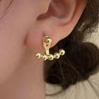 Bead Alloy Swing Earring 1 Pair - Silver Needle - Gold - One Size