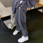 Wide-leg Jogger Sweatpants Sweatpants - Grayish Blue - One Size