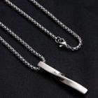 Twisted Bar Pendant Alloy Necklace