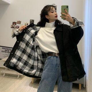 Plaid Lined Shirt Jacket