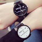 Lettering Couple Matching Strap Watch
