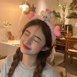 Bear Heart Chenille Headband