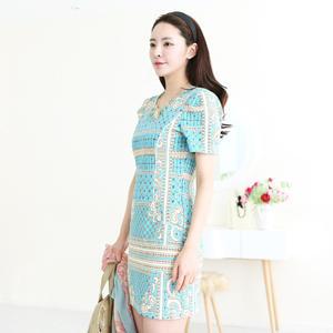 Printed Sheath Dress