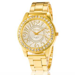 Embellished Bracelet Watch Gold - One Size