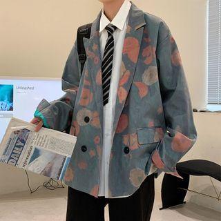 Print Oversized Blazer