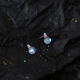 925 Sterling Silver Bulb Earring 1 Pair - As Shown In Figure - One Size
