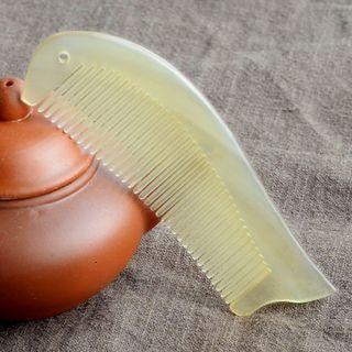 Horn Hair Comb 201 - Horn Hair Comb - Khaki - 12cm