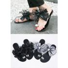 Toe-loop Bow-detail Flip-flops
