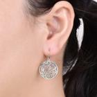Perforated Disc Dangle Earring