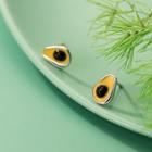 Avocado Sterling Silver Earring 1 Pair - Yellow - One Size