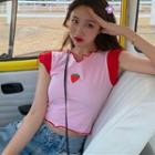 Strawberry Short-sleeve T-shirt Pink - One Size