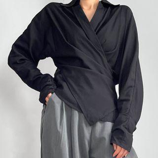 Wrap Shirt Black - One Size