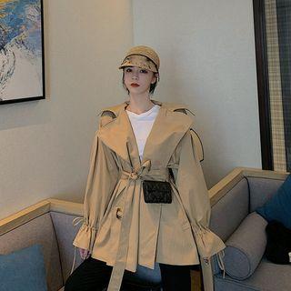 Coat With Belt As Shown In Figure - One Size