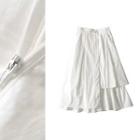 High-waist Asymmetric A-line Maxi Skirt