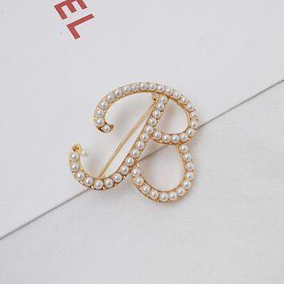 B Faux-pearl Brooch One Size