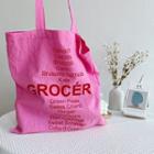 Lettering Tote Bag Pink - One Size