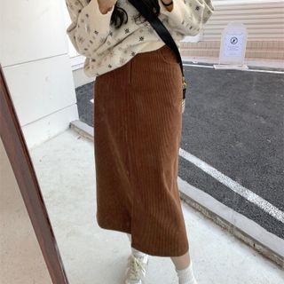 Corduroy A-line Semi Skirt