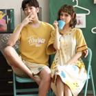 Couple Matching Printed Short Sleeve Loungewear Set / Couple Matching Printed Short Sleeve Sleep Dress
