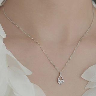 Rhinestone Waterdrop Necklace