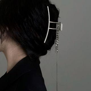 Chained Alloy Hair Clamp 2178a - Silver - One Size