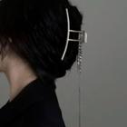 Chained Alloy Hair Clamp 2178a - Silver - One Size