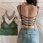 Crisscross Back Cropped Camisole Top