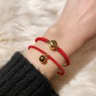 Alloy Smiley Red String Bracelet