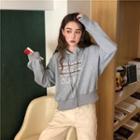 Letter Sweatshirt Gray - One Size