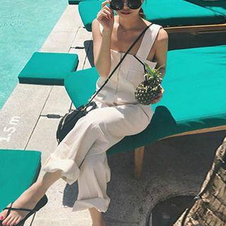 Sleeveless Square-neck Jumpsuit