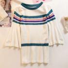 3/4sleeve Striped Knit Top