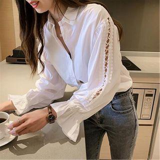 Lace Up Sleeve Shirt