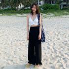 Vivid Color Wide-leg Pants