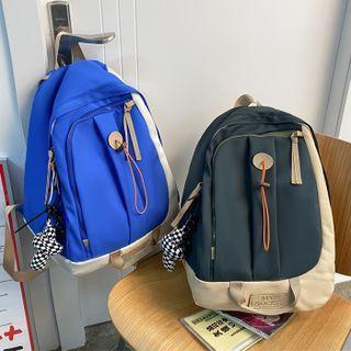 Two-tone Drawstring Backpack