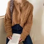 Cable Knit Thick Cardigan