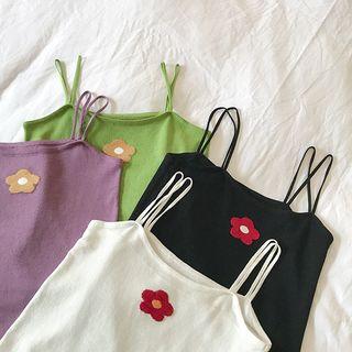Flower Printed Slim-fit Camisole Top