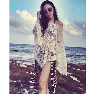 Lace Cover Up White - One Size