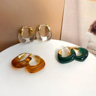U Shape Acrylic Alloy Dangle Earring