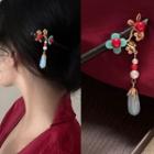 Floral Hair Stick 2829a - Red - One Size