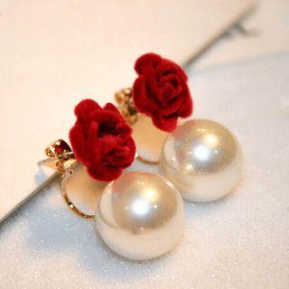 Faux Pearl Flower Ear Jacket