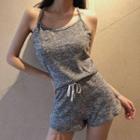 Cross Back Drawstring Playsuit